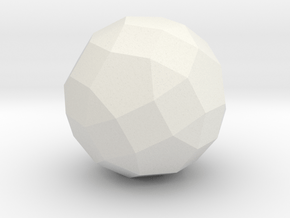 75. Trigyrate Rhombicosidodecahedron - 1in in White Natural Versatile Plastic