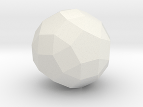 76. Diminished Rhombicosidodecahedron - 1in in White Natural Versatile Plastic