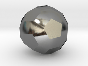 76. Diminished Rhombicosidodecahedron - 10mm in Polished Silver