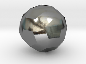 77. Paragyrate Diminished Rhombicosidodecahedron - in Polished Silver