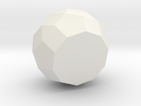 80. Parabidiminished Rhombicosidodecahedron -1in in White Natural Versatile Plastic