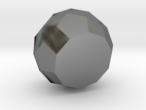 80. Parabidiminished Rhombicosidodecahedron -10mm in Polished Silver