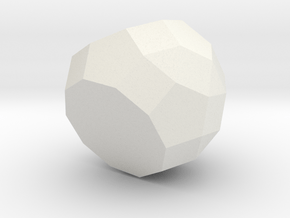 81. Metabidiminished Rhombicosidodecahedron - 1in in White Natural Versatile Plastic