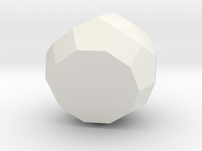 82. Gyrate Bidiminished Rhombicosidodecahedron - 1 in White Natural Versatile Plastic