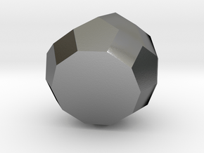 82. Gyrate Bidiminished Rhombicosidodecahedron - 1 in Polished Silver