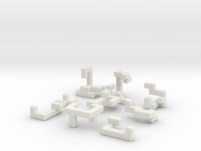 Switch Cube (2.4 cm) in White Natural Versatile Plastic