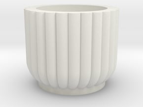 Modern Miniature Planter 1 in White Natural Versatile Plastic