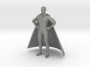 Superman Pose HO Scale in Gray PA12