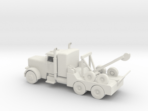 Truck Wrecker HO train model in White Natural Versatile Plastic