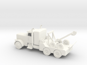 Truck Wrecker HO train model in White Smooth Versatile Plastic