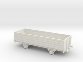 HO/OO "N.E." 4-plank wagon v1 Chain Redux in White Natural Versatile Plastic