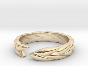 Ear of wheat [ring] in 14k Gold Plated Brass