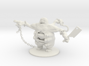Warcraft inspired, Abomination, 50mm base in White Natural Versatile Plastic