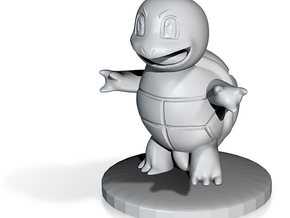 Pokemon inspired, Squirtle, 25mm base in Tan Fine Detail Plastic