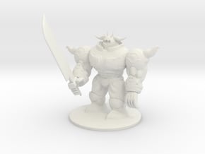 Final Fantasy inspired, Iron Giant, 75mm base in White Natural Versatile Plastic