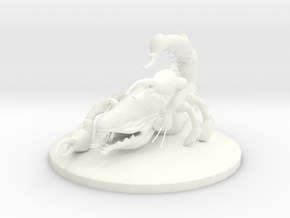 Final Fantasy 1 inspired, Scorpion, 50 mm base in White Smooth Versatile Plastic