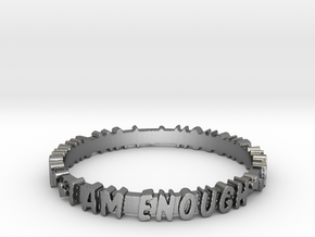 I Am Enough Ring in Polished Silver: 6 / 51.5
