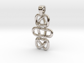 Dual knot [pendant] in Platinum