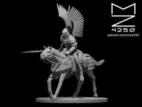 Winged Mounted Knight in Tan Fine Detail Plastic