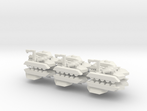 6 Missile Carrier x6 in White Natural Versatile Plastic