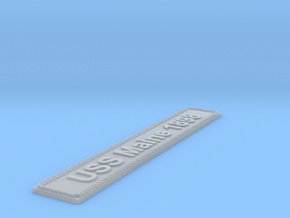 Nameplate USS Maine 1898 in Smoothest Fine Detail Plastic