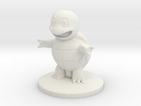 Pokemon inspired, Squirtle, 25mm base in White Natural Versatile Plastic