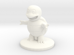 Pokemon inspired, Squirtle, 25mm base in White Smooth Versatile Plastic