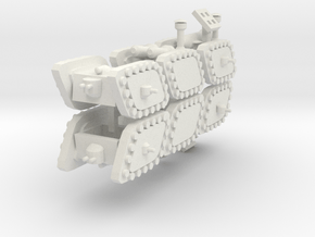 3 Mixed Set of 6 Armored Vehicles  in White Natural Versatile Plastic
