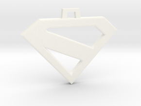 Superman Kingdom Come keychain/pendant in White Premium Versatile Plastic