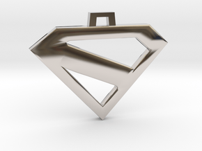 Superman Kingdom Come keychain/pendant in Rhodium Plated Brass