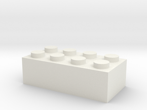Brick in White Natural Versatile Plastic