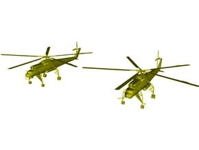 1/700 scale Mil Mi-10 Harke helicopters x 2 in Clear Ultra Fine Detail Plastic