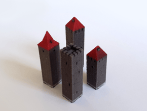 Tower set 1x1 x 4 in Natural Full Color Sandstone