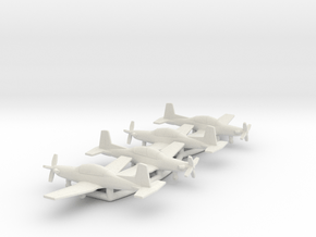 Beechcraft T-6 Texan II in White Natural Versatile Plastic: 6mm