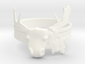 Moose Ring in White Smooth Versatile Plastic