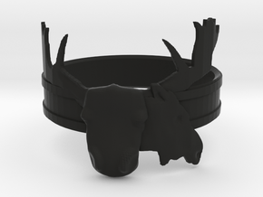 Moose Ring in Black Smooth Versatile Plastic