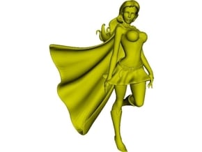 1/48 scale Supergirl superheroine figure in Tan Fine Detail Plastic
