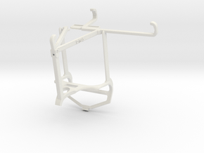 Controller mount for PS4 & Xiaomi Redmi 10A - Top in White Natural Versatile Plastic