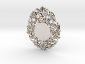 Christine Daaé Oval in Rhodium Plated Brass