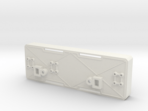 RC8B4e battery tray, long (for 3D printing) in White Natural Versatile Plastic