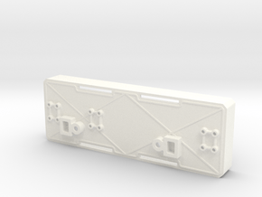 RC8B4e battery tray, long (for 3D printing) in White Smooth Versatile Plastic