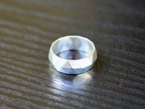 Low-Res Ring, Size 8 in Natural Silver