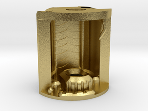 Master Sentinel Crystal Chamber in Natural Brass