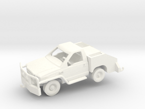 F350 Bobtail Tow Truck in White Smooth Versatile Plastic: 1:144