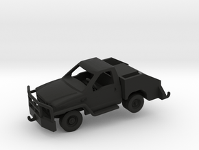 F350 Bobtail Tow Truck in Black Smooth PA12: 1:144