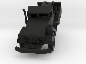 M818 Tractor Truck in Black Smooth PA12: 1:100
