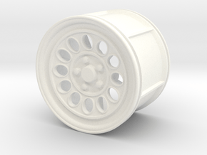 Totem Automobili Wheel - Half Stud offset in White Processed Versatile Plastic