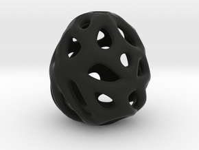 Cellular Egg Hand Object in Black Smooth Versatile Plastic