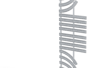 1/700 Scale Railroad Track in Tan Fine Detail Plastic