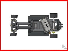 Universal Chassis -36mm Wide Steer-AW/SW Motor Pod in White Natural Versatile Plastic